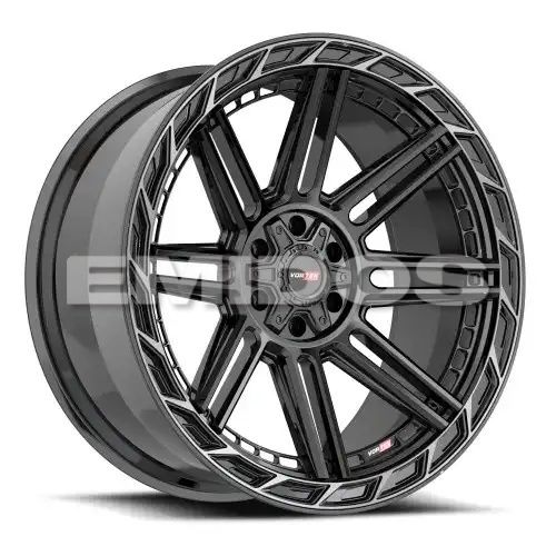 Vortek VRP-501 Gloss Black Center & Diamond Cut Ring With Dark Tint 5x127/139.7 20R 10 78.1 -18