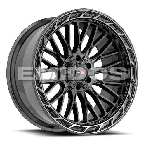 Vortek VRP-502 Gloss Black Center & Diamond Cut Ring With Dark Tint 6x135/139.7 20R 10 106.1 -18