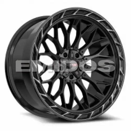 Vortek VRP-503 Gloss Black Center & Diamond Cut Ring With Dark Tint 5x127/139.7 24R 11 78.1 -24