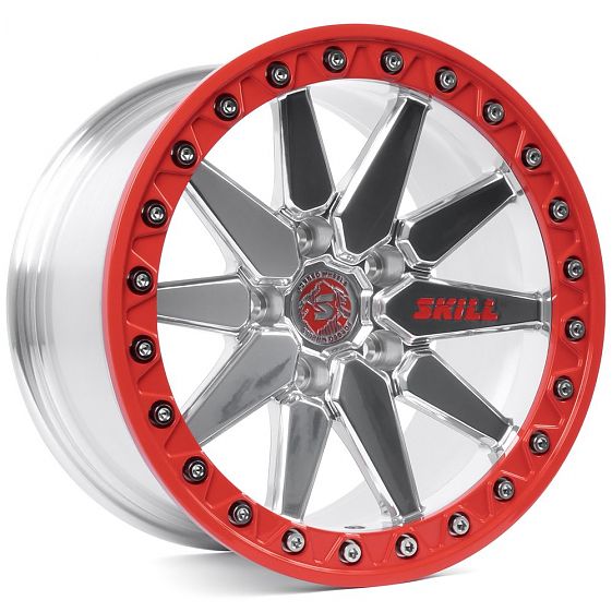 Комплект дисков 28518/17/71.6/зеркальная полировка + красные спицы