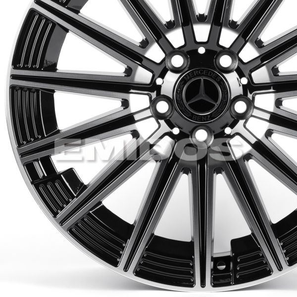 Комплект дисков 30298/19/66.45/Чёрный Матовый + Полированные Спицы