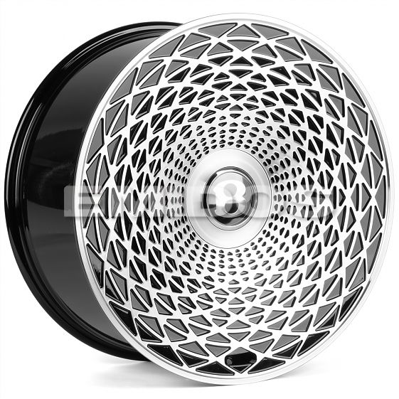 Комплект дисков 29817/22/71.5/Черный Глянец + Полированые Спицы