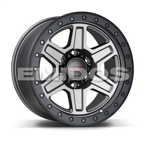 MAT Offroad 6989 Matte gunmetal/W Black Lip Edge 6x139.7 17R 8.5 100,1 0