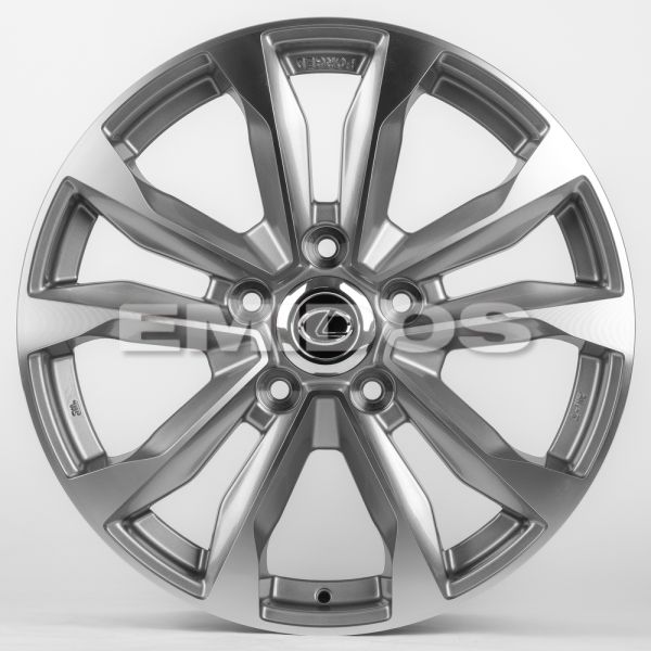 ЛИТЫЕ ДИСКИ 80036 TOYOTA/LEXUS 1151X-CT388 21 J8.5 ET54 5X150 110.1 ГРАФИТ + ПОЛИРОВАННЫЕ СПИЦЫ