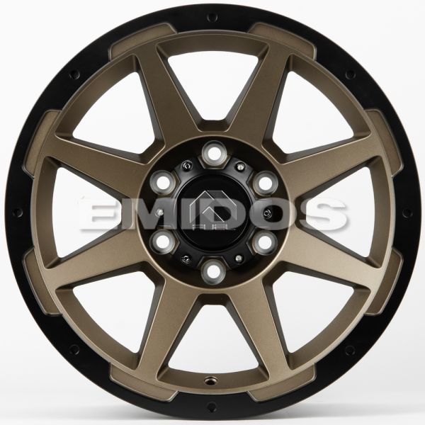 ЛИТЫЕ ДИСКИ 80219 FUEL 82093-DS185 17 J9 ET15 6X139.7 106.1 БРОНЗА + ЧЁРНЫЙ ОБОД
