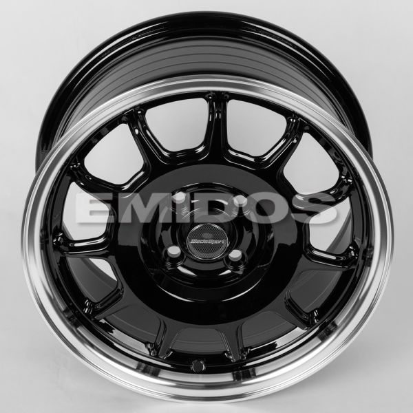 ЛИТЫЕ ДИСКИ 80258 X1229-SK135 15 J7 ET38 4X100 73.1 ЧЁРНЫЙ ГЛЯНЦЕВЫЙ + ПОЛИРОВАННЫЙ ОБОД