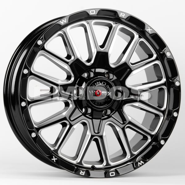 ЛИТЫЕ ДИСКИ 80333 WORX 818 20 J9 ET18 6X135/6X139.7 106.1 ЧЁРНЫЙ + ПОЛИРОВАННЫЕ СПИЦЫ
