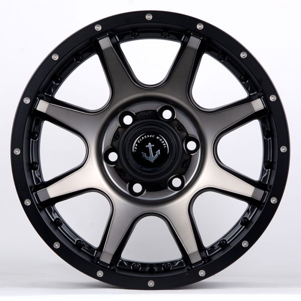 ЛИТЫЕ ДИСКИ 80477 TCW 2187-SV275 17 J9 ET12 6X139.7 110.1 ЧЁРНЫЙ МАТОВЫЙ + БРОНЗОВЫЕ СПИЦЫ