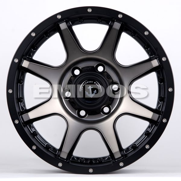 ЛИТЫЕ ДИСКИ 80477 TCW 2187-SV275 17 J9 ET12 6X139.7 110.1 ЧЁРНЫЙ МАТОВЫЙ + БРОНЗОВЫЕ СПИЦЫ