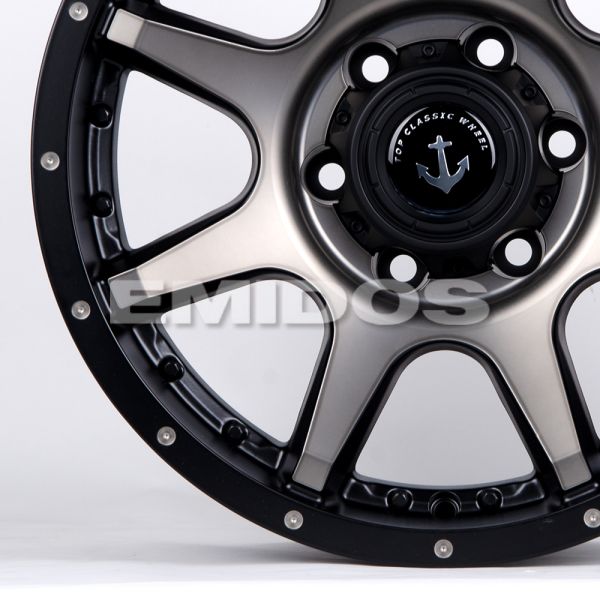 ЛИТЫЕ ДИСКИ 80477 TCW 2187-SV275 17 J9 ET12 6X139.7 110.1 ЧЁРНЫЙ МАТОВЫЙ + БРОНЗОВЫЕ СПИЦЫ