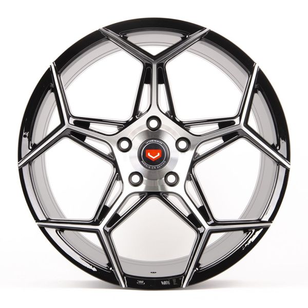 ЛИТЫЕ ДИСКИ 80497 VEEMANN BX04-CS244 18 J9 ET38 5X114.3 73.1 ЧЁРНЫЙ + ПОЛИРОВАННЫЕ СПИЦЫ