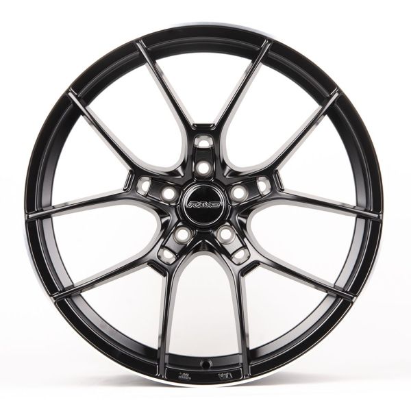 ЛИТЫЕ ДИСКИ 81341 RAYS DQ020-SB406 19 J8.5 ET35 5X114.3 73.1 ЧЁРНЫЙ МАТОВЫЙ + ПОЛИРОВАННЫЙ ОБОД