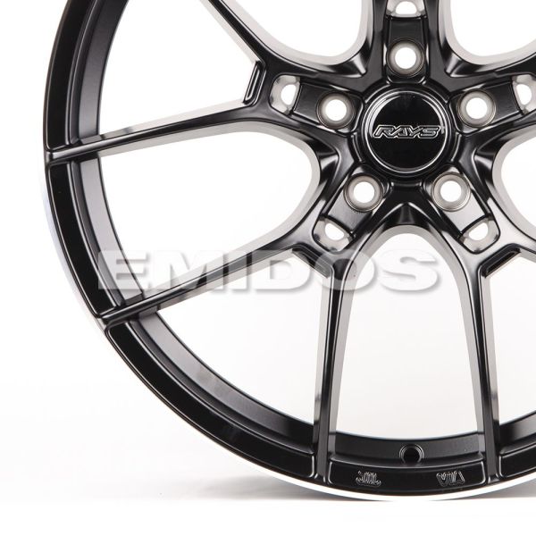 ЛИТЫЕ ДИСКИ 81341 RAYS DQ020-SB406 19 J8.5 ET35 5X114.3 73.1 ЧЁРНЫЙ МАТОВЫЙ + ПОЛИРОВАННЫЙ ОБОД