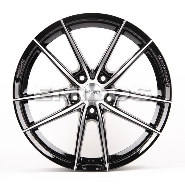 ЛИТЫЕ ДИСКИ 80750 ZERO 2239-DS191 18 J8 ET40 5X108 73.1 ЧЁРНЫЙ ГЛЯНЦЕВЫЙ + ПОЛИРОВАННЫЕ СПИЦЫ