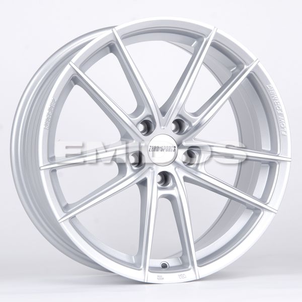 ЛИТЫЕ ДИСКИ 81478 ZERO 2239-FG565 17 J7.5 ET38 5X114.3 73.1 СЕРЕБРО + ПОЛИРОВАННЫЕ СПИЦЫ