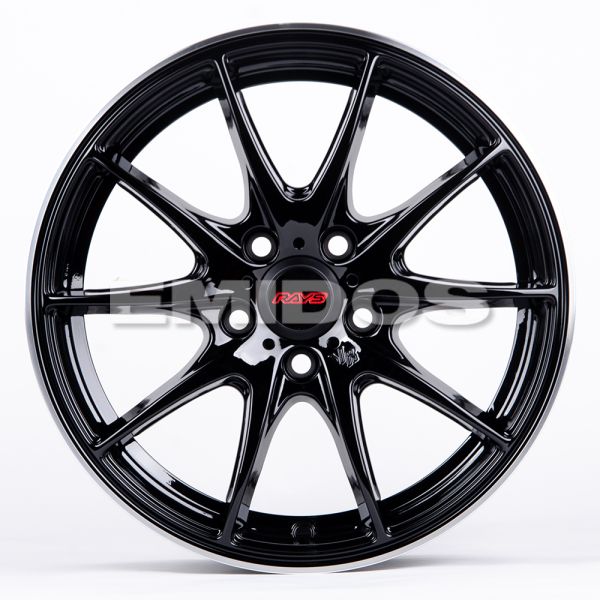 ЛИТЫЕ ДИСКИ 81203 RAYS 5203-SL022 15 J6.5 ET38 5X105 56.6 ЧЁРНЫЙ ГЛЯНЦЕВЫЙ + ПОЛИРОВАННЫЙ ОБОД