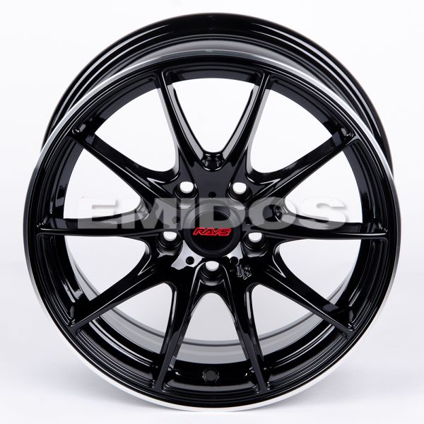 ЛИТЫЕ ДИСКИ 81203 RAYS 5203-SL022 15 J6.5 ET38 5X105 56.6 ЧЁРНЫЙ ГЛЯНЦЕВЫЙ + ПОЛИРОВАННЫЙ ОБОД