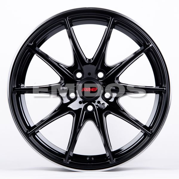 ЛИТЫЕ ДИСКИ 81205 RAYS 5203-SK144 16 J7 ET38 5X108 73.1 ЧЁРНЫЙ ГЛЯНЦЕВЫЙ + ПОЛИРОВАННЫЙ ОБОД