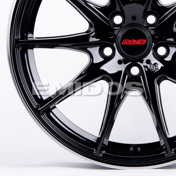 ЛИТЫЕ ДИСКИ 81205 RAYS 5203-SK144 16 J7 ET38 5X108 73.1 ЧЁРНЫЙ ГЛЯНЦЕВЫЙ + ПОЛИРОВАННЫЙ ОБОД