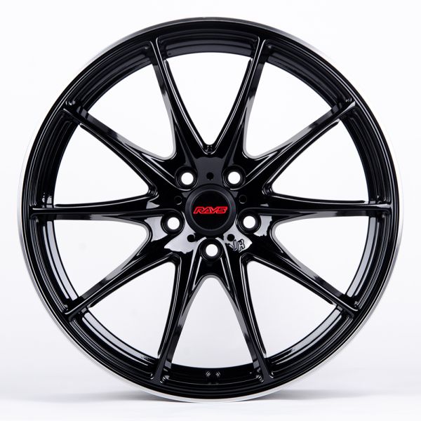 ЛИТЫЕ ДИСКИ 81387 RAYS 5203-SL041 17 J7 ET38 5X112 66.6 ЧЁРНЫЙ ГЛЯНЦЕВЫЙ + ПОЛИРОВАННЫЙ ОБОД