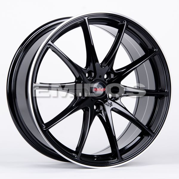 ЛИТЫЕ ДИСКИ 80761 RAYS 5203-SV281 18 J8 ET38 5X108 73.1 ЧЁРНЫЙ + ПОЛИРОВАННЫЙ ОБОД