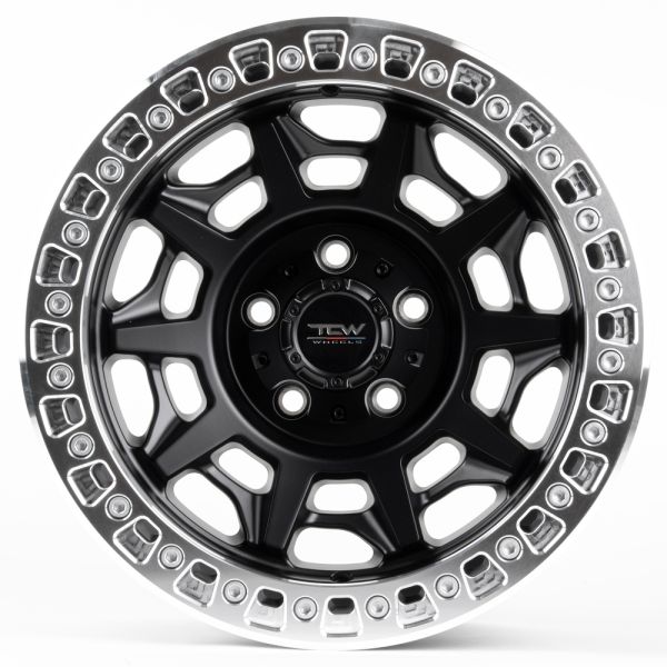 ЛИТЫЕ ДИСКИ 80902 TCW 2628-DS185 17 J9 ET-15 5X127 71.5 ЧЁРНЫЙ МАТОВЫЙ + ПОЛИРОВАННЫЙ ОБОД