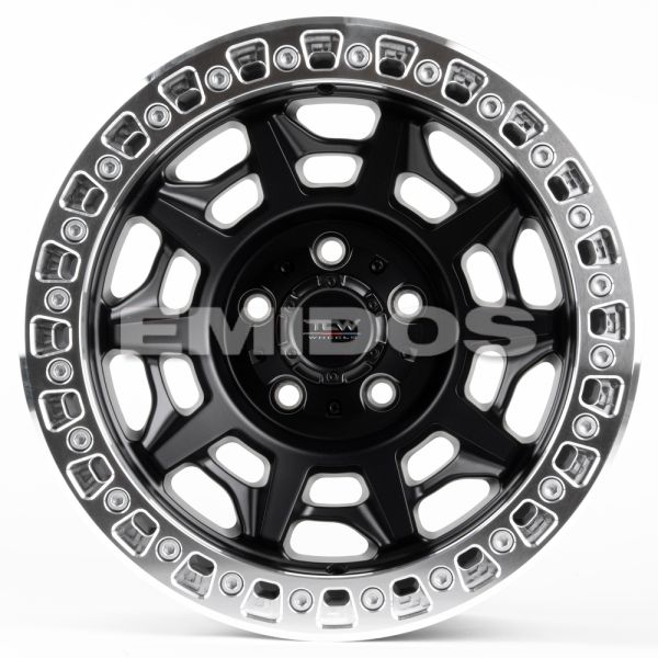 ЛИТЫЕ ДИСКИ 80902 TCW 2628-DS185 17 J9 ET-15 5X127 71.5 ЧЁРНЫЙ МАТОВЫЙ + ПОЛИРОВАННЫЙ ОБОД