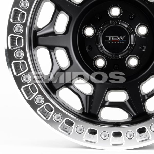 ЛИТЫЕ ДИСКИ 80902 TCW 2628-DS185 17 J9 ET-15 5X127 71.5 ЧЁРНЫЙ МАТОВЫЙ + ПОЛИРОВАННЫЙ ОБОД