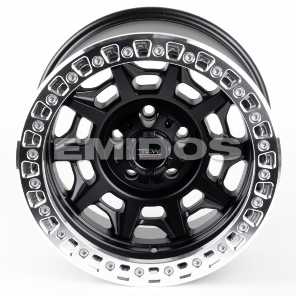 ЛИТЫЕ ДИСКИ 80902 TCW 2628-DS185 17 J9 ET-15 5X127 71.5 ЧЁРНЫЙ МАТОВЫЙ + ПОЛИРОВАННЫЙ ОБОД