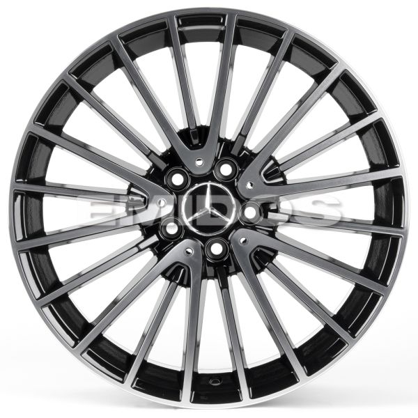 ЛИТЫЕ ДИСКИ 81710 MERCEDES-BENZ FC3064-SM169 18 J8 ET36 5X112 66.5 ЧЁРНЫЙ + ПОЛИРОВАННЫЕ СПИЦЫ
