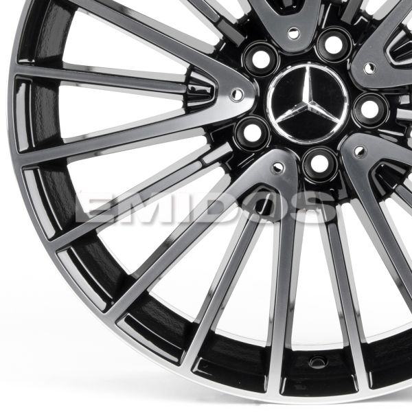 ЛИТЫЕ ДИСКИ 81710 MERCEDES-BENZ FC3064-SM169 18 J8 ET36 5X112 66.5 ЧЁРНЫЙ + ПОЛИРОВАННЫЕ СПИЦЫ