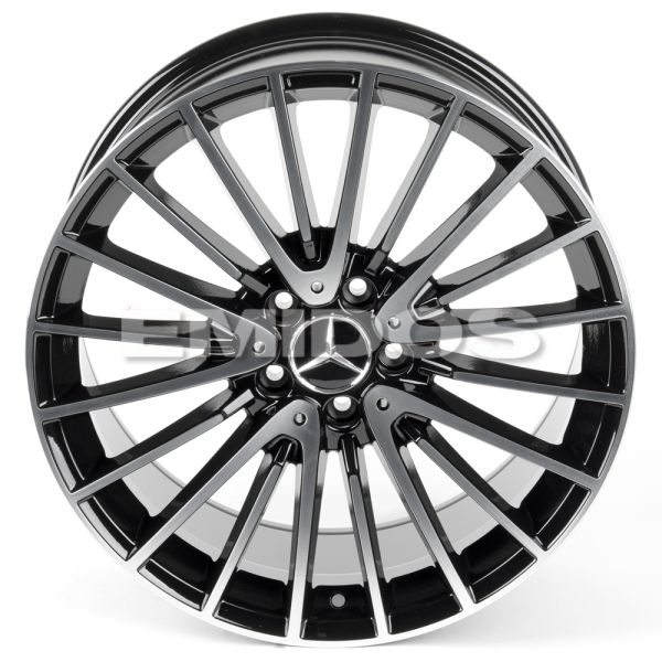 ЛИТЫЕ ДИСКИ 81710 MERCEDES-BENZ FC3064-SM169 18 J8 ET36 5X112 66.5 ЧЁРНЫЙ + ПОЛИРОВАННЫЕ СПИЦЫ