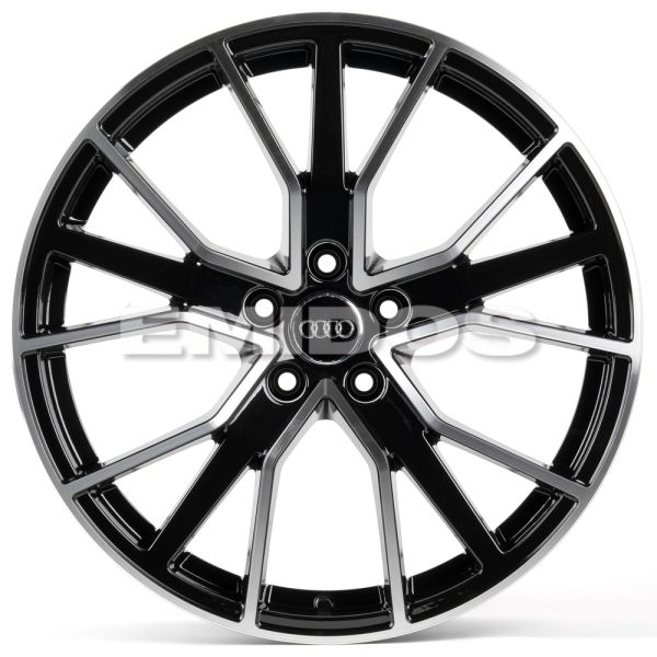 ЛИТЫЕ ДИСКИ 81733 AUDI FC3139-DS361 20 J9 ET30 5X112 66,45 ЧЁРНЫЙ + ПОЛИРОВАННЫЕ СПИЦЫ