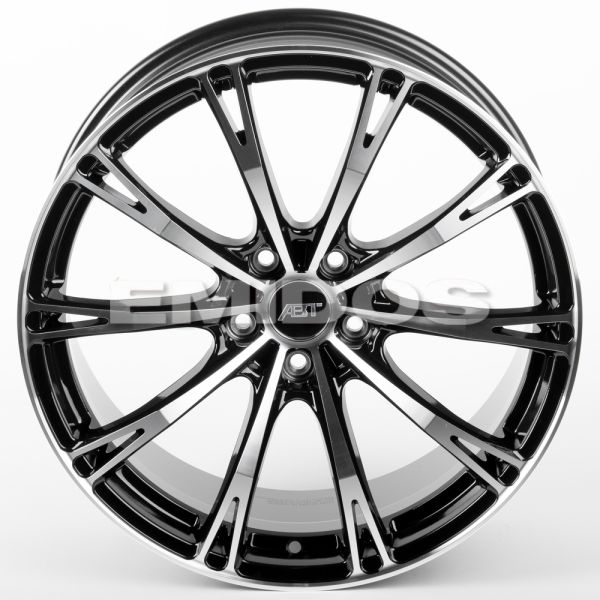 ЛИТЫЕ ДИСКИ 81081 ABT F0161-DS204 19 J8.5 ET35 5X112 66.6 ЧЁРНЫЙ ГЛЯНЦЕВЫЙ + ПОЛИРОВАННЫЕ СПИЦЫ