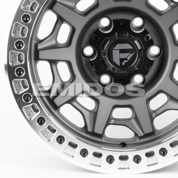 ЛИТЫЕ ДИСКИ 81310 FUEL 2628-SF058 17 J9 ET-15 6X139.7 106.1 ГРАФИТ МАТОВЫЙ + ПОЛИРОВАННЫЙ БЕДЛОК