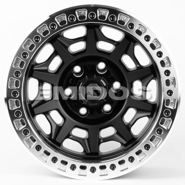 ЛИТЫЕ ДИСКИ 81311 FUEL 2628-SF058 17 J9 ET-15 6X139.7 106.1 ЧЁРНЫЙ МАТОВЫЙ + ПОЛИРОВАННЫЙ БЕДЛОК