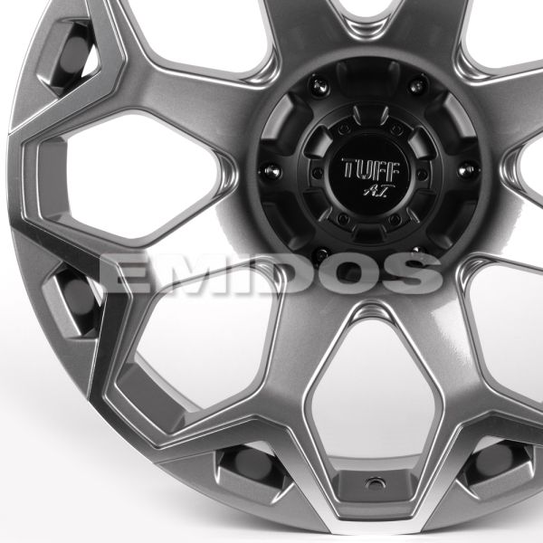 ЛИТЫЕ ДИСКИ 81412 TUFF 82743-FG466 20 J9 ET15 6X139.7 106.1 ГРАФИТ + ПОЛИРОВАННЫЕ СПИЦЫ