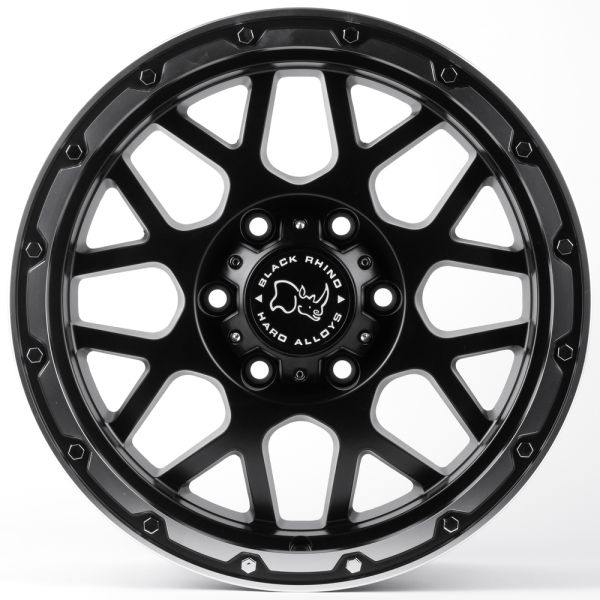 ЛИТЫЕ ДИСКИ 81414 BLACK RHINO 84243-FG434 17 J8.5 ET15 6X139.7 106.1 ЧЁРНЫЙ МАТОВЫЙ + ПОЛИРОВАННЫЙ О