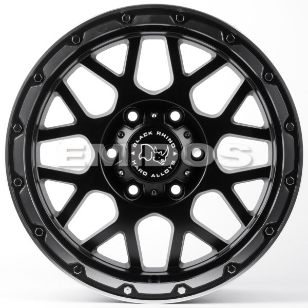ЛИТЫЕ ДИСКИ 81414 BLACK RHINO 84243-FG434 17 J8.5 ET15 6X139.7 106.1 ЧЁРНЫЙ МАТОВЫЙ + ПОЛИРОВАННЫЙ О
