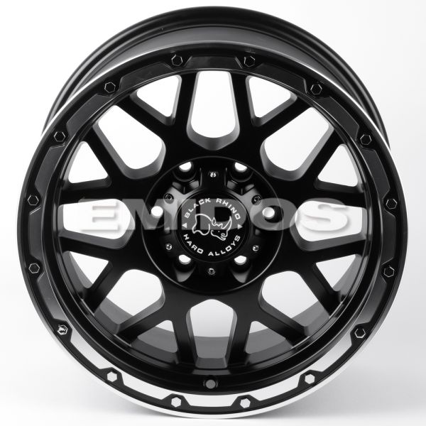 ЛИТЫЕ ДИСКИ 81414 BLACK RHINO 84243-FG434 17 J8.5 ET15 6X139.7 106.1 ЧЁРНЫЙ МАТОВЫЙ + ПОЛИРОВАННЫЙ О
