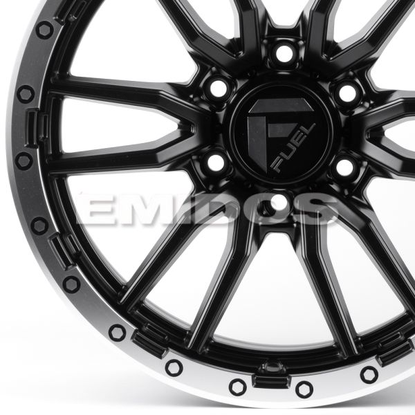 ЛИТЫЕ ДИСКИ 81415 FUEL 60273-FG443 18 J9 ET18 6X139.7 106.1 ЧЁРНЫЙ МАТОВЫЙ + ПОЛИРОВАННЫЙ ОБОД