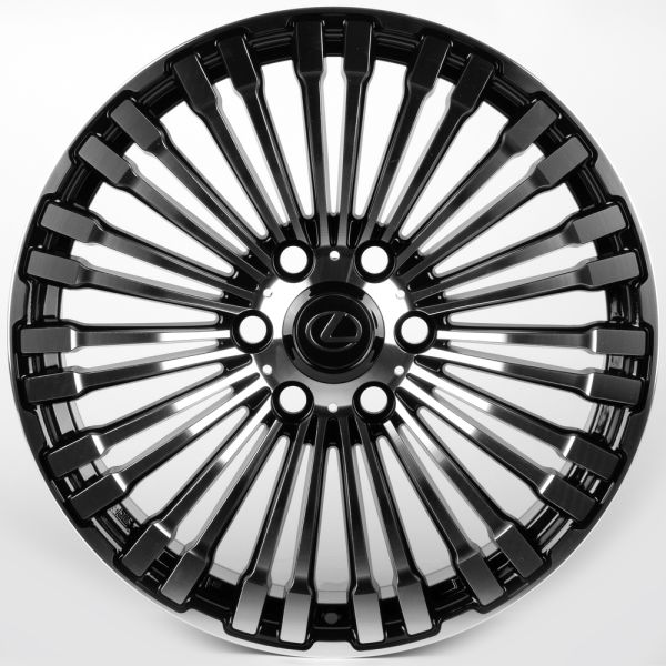ЛИТЫЕ ДИСКИ 81417 LEXUS/TOYOTA 11843-CT378 20 J8.5 ET40 6X139.7 95.1 ЧЁРНЫЙ + ПОЛИРОВАННЫЕ СПИЦЫ