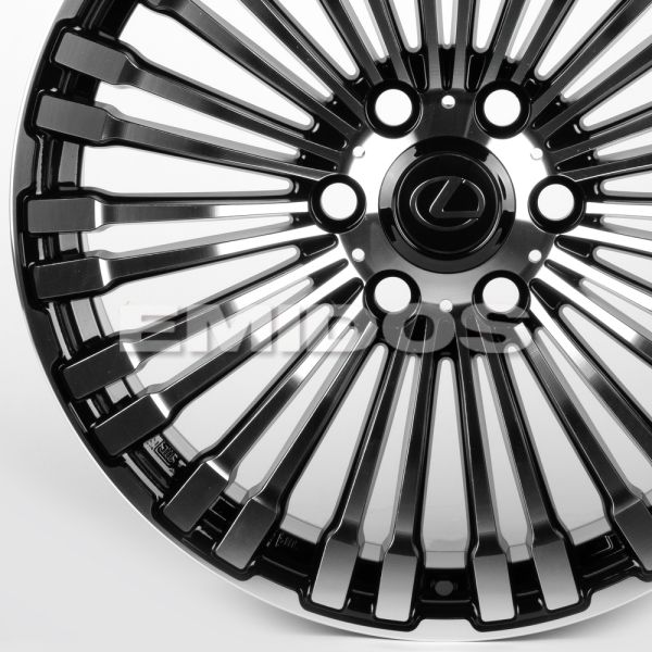 ЛИТЫЕ ДИСКИ 81417 LEXUS/TOYOTA 11843-CT378 20 J8.5 ET40 6X139.7 95.1 ЧЁРНЫЙ + ПОЛИРОВАННЫЕ СПИЦЫ