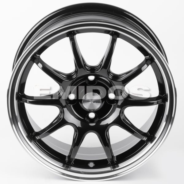 ЛИТЫЕ ДИСКИ 81429 WORK 12243-FG412 15 J6.5 ET35 4X100 73.1 ЧЁРНЫЙ ГЛЯНЦЕВЫЙ + ПОЛИРОВАННЫЙ ОБОД