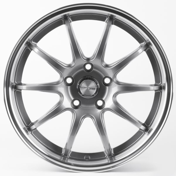 ЛИТЫЕ ДИСКИ 81432 WORK 12243-CT345 17 J7.5 ET40 5X114.3 73.1 ГРАФИТ ГЛЯНЦЕВЫЙ + ПОЛИРОВАННЫЙ ОБОД