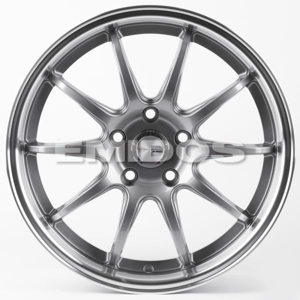 ЛИТЫЕ ДИСКИ 81432 WORK 12243-CT345 17 J7.5 ET40 5X114.3 73.1 ГРАФИТ ГЛЯНЦЕВЫЙ + ПОЛИРОВАННЫЙ ОБОД