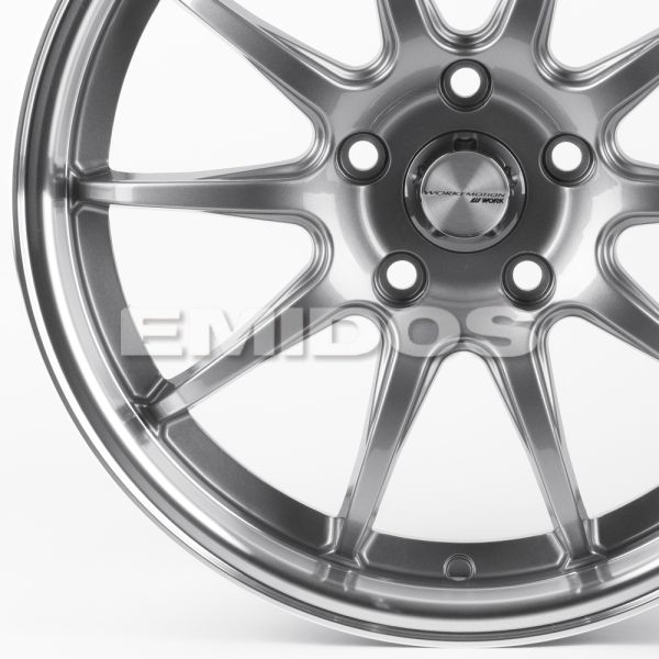 ЛИТЫЕ ДИСКИ 81432 WORK 12243-CT345 17 J7.5 ET40 5X114.3 73.1 ГРАФИТ ГЛЯНЦЕВЫЙ + ПОЛИРОВАННЫЙ ОБОД