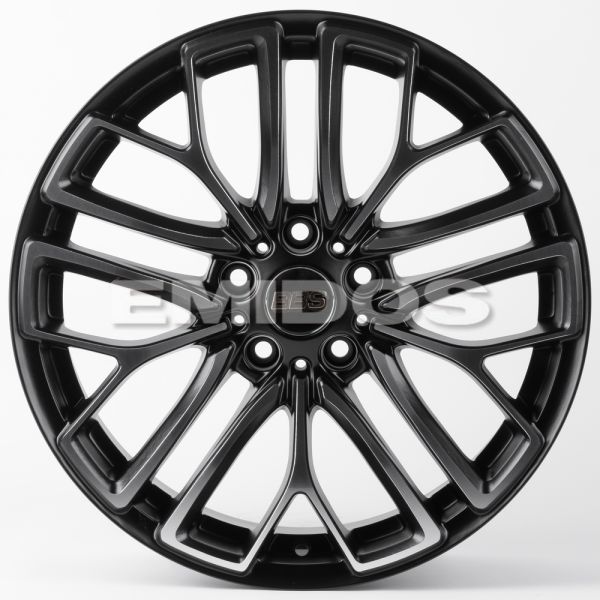 ЛИТЫЕ ДИСКИ 81435 BBS 5096X-CS242 18 J8 ET35 5X114.3 73.1 ЧЁРНЫЙ МАТОВЫЙ + ПОЛИРОВАННЫЕ СПИЦЫ