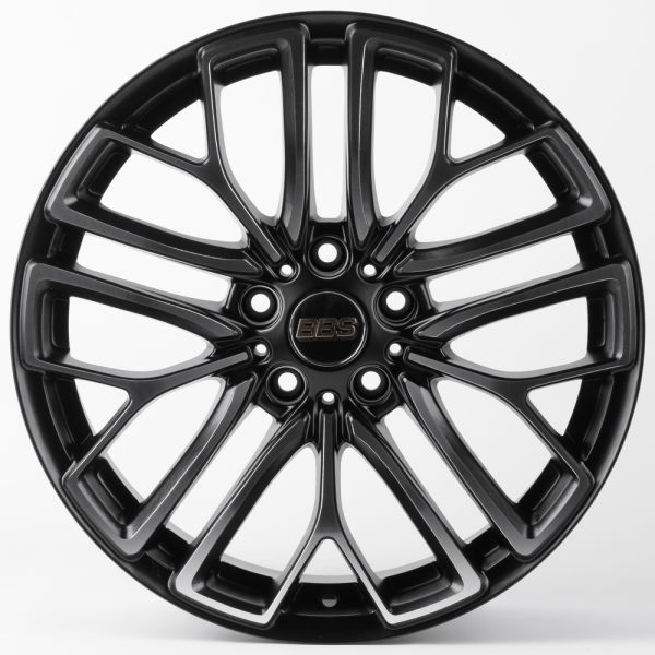 ЛИТЫЕ ДИСКИ 81437 BBS 5096X-CS242 18 J8 ET35 5X112 66.6 ЧЁРНЫЙ МАТОВЫЙ + ПОЛИРОВАННЫЕ СПИЦЫ