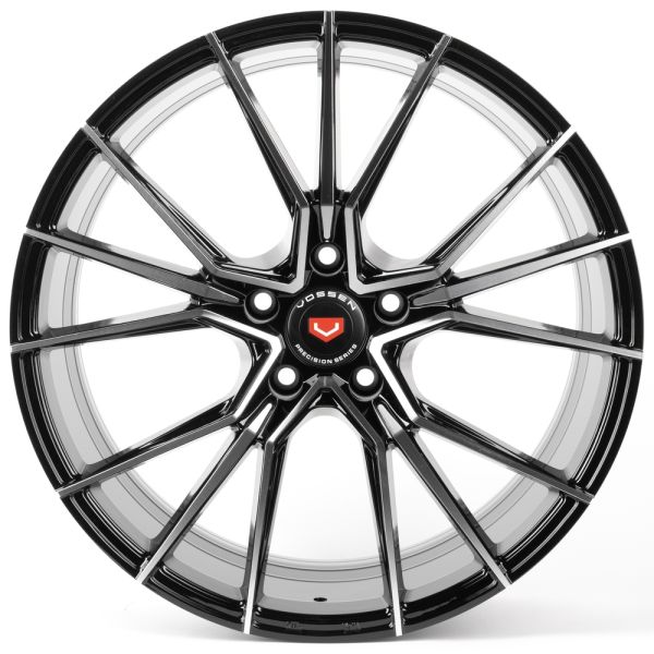 ЛИТЫЕ ДИСКИ 81495 VOSSEN BY04-FG595 19 J8.5 ET35 5X114.3 73.1 ЧЁРНЫЙ ГЛЯНЦЕВЫЙ + ПОЛИРОВАННЫЕ СПИЦЫ